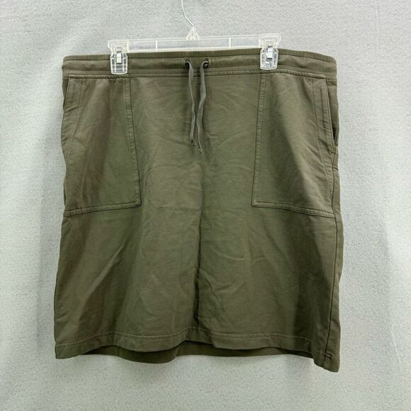 J. Jill Womens Cotton Blend Pull On Terry Tie Waist Mini Skirt Size Medium - Picture 1 of 6